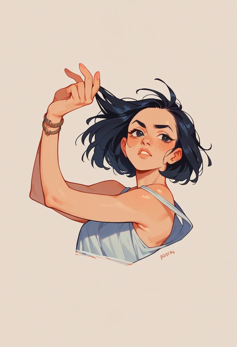 1 girl, real human, real black hair