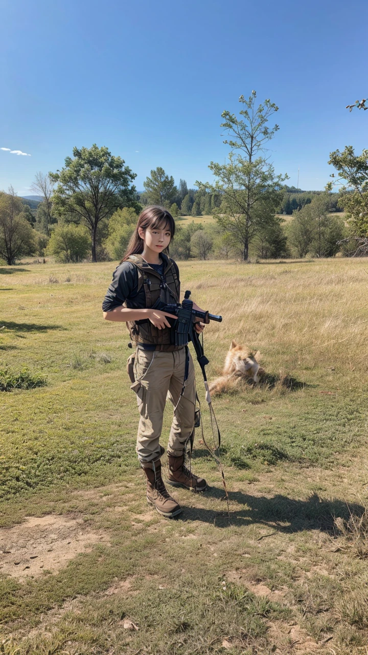 Make a drawing with this photo with wolves