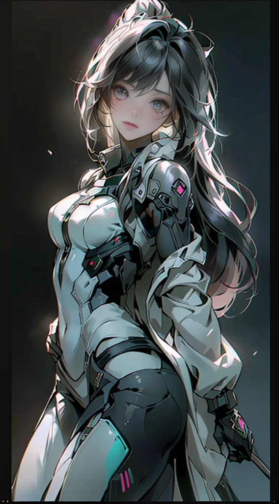 ((Best quality)), ((masterpiece)), (detailed:1.4), 3D, an image of a beautiful cyberpunk female,HDR (High Dynamic Range),Ray Tracing,NVIDIA RTX,Super-Resolution,Unreal 5,Subsurface scattering,PBR Texturing,Post-processing,Anisotropic Filtering,Depth-of-field,Maximum clarity and sharpness,Multi-layered textures,Albedo and Specular maps,Surface shading,Accurate simulation of light-material interaction,Perfect proportions,Octane Render,Two-tone lighting,Wide aperture,Low ISO,White balance,Rule of thirds,8K RAW,