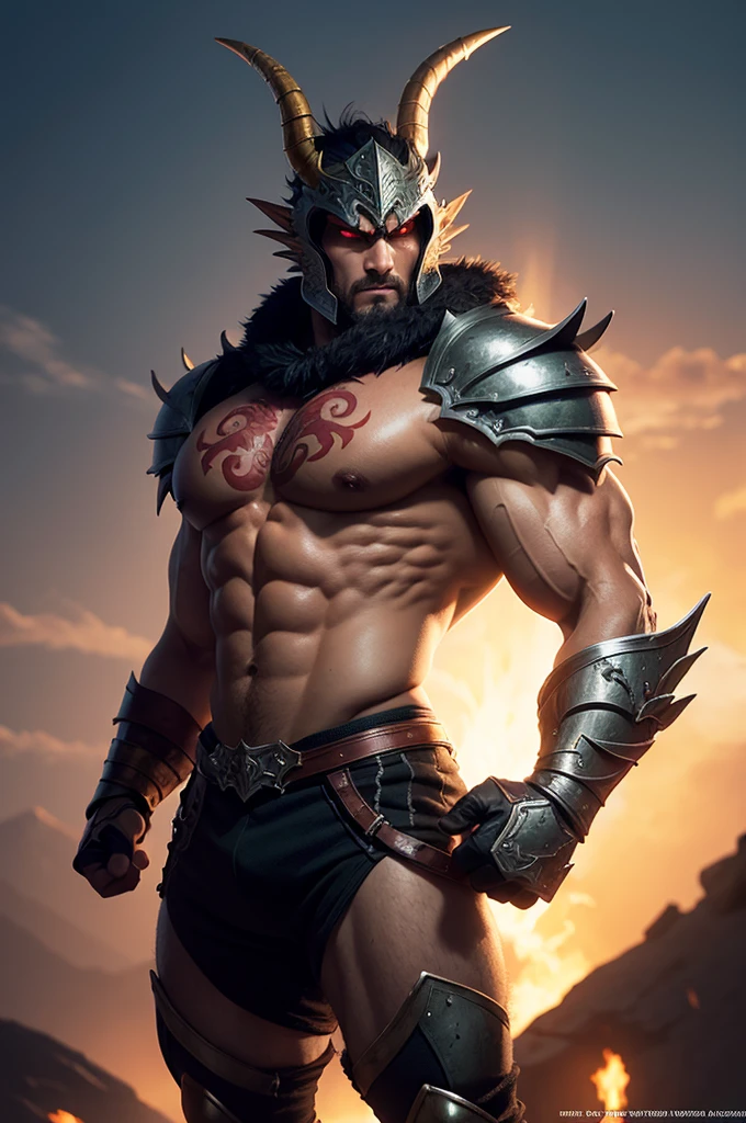 Pumped up warrior dragon