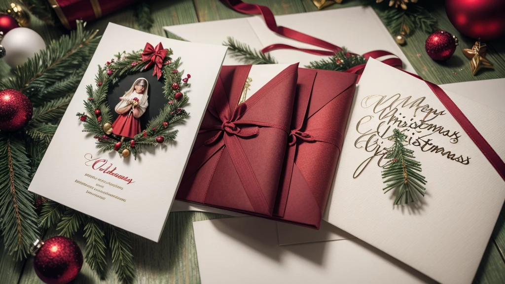 traditional Christmas greeting card design