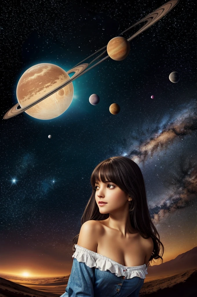 (highest quality)、(masterpiece:1.2)、(colorful:0.9)、(color scattering)、(watercolor painting)、sharp focuodel shot, High resolution, ) ((highest quality)), (Super detailed), (beautiful), alone, beautiful face、(Detailed cute woman sitting on a fluffy cloud, nude, in the night sky with twinkling stars and a beautiful glowing moon, listening to music with headphones on and happily closing her eyes:1.3)、(Colorful long shiny blonde hair:1.2),colorful eyes,dramatic、pastel colour