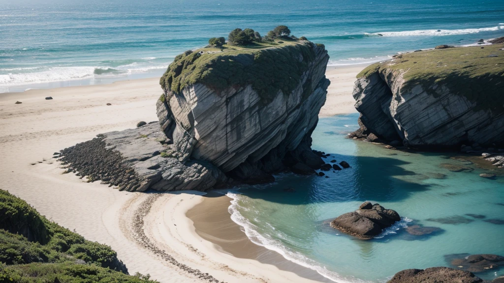 rock formations on the beach 