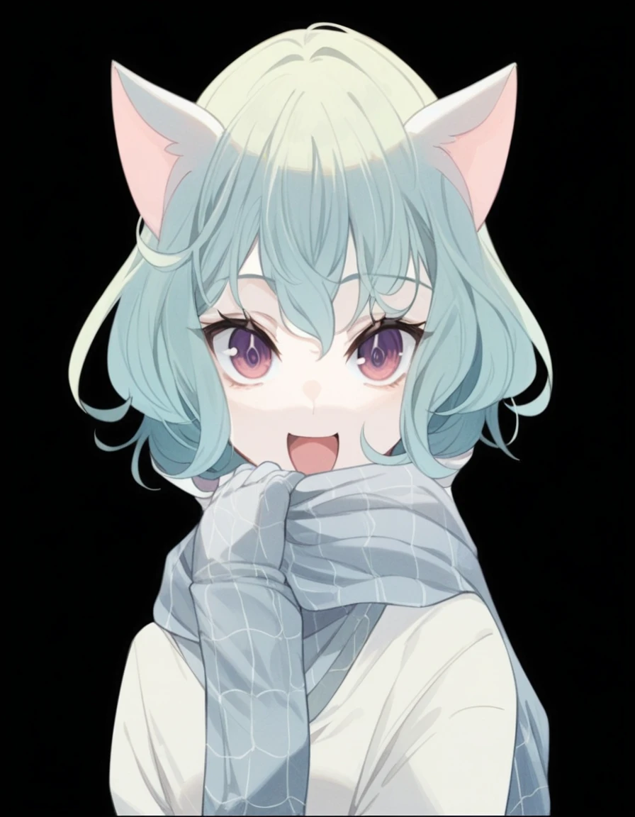 (One girl)、(bob cut)、((Blonde))、(Sato Air)、(slan eyes)、(boyish)、cute、(Big super breasts)、Chubby、Maid clothes、No sleeve、mini skirt、White sleeveless、thigh-high socks thighhighs、(long gloves)、hairs between eyes、(coarse hair)、flipped hair、pink eye、(say)、smile、arm behind back、White Background