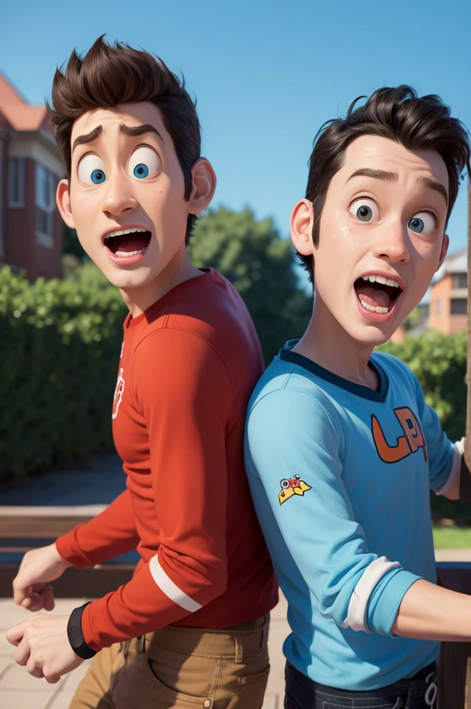 Two Pixar-style brothers