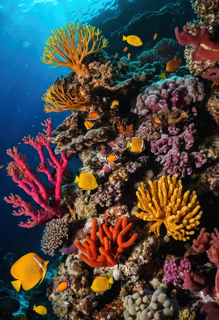 The diversity of colors under the sea