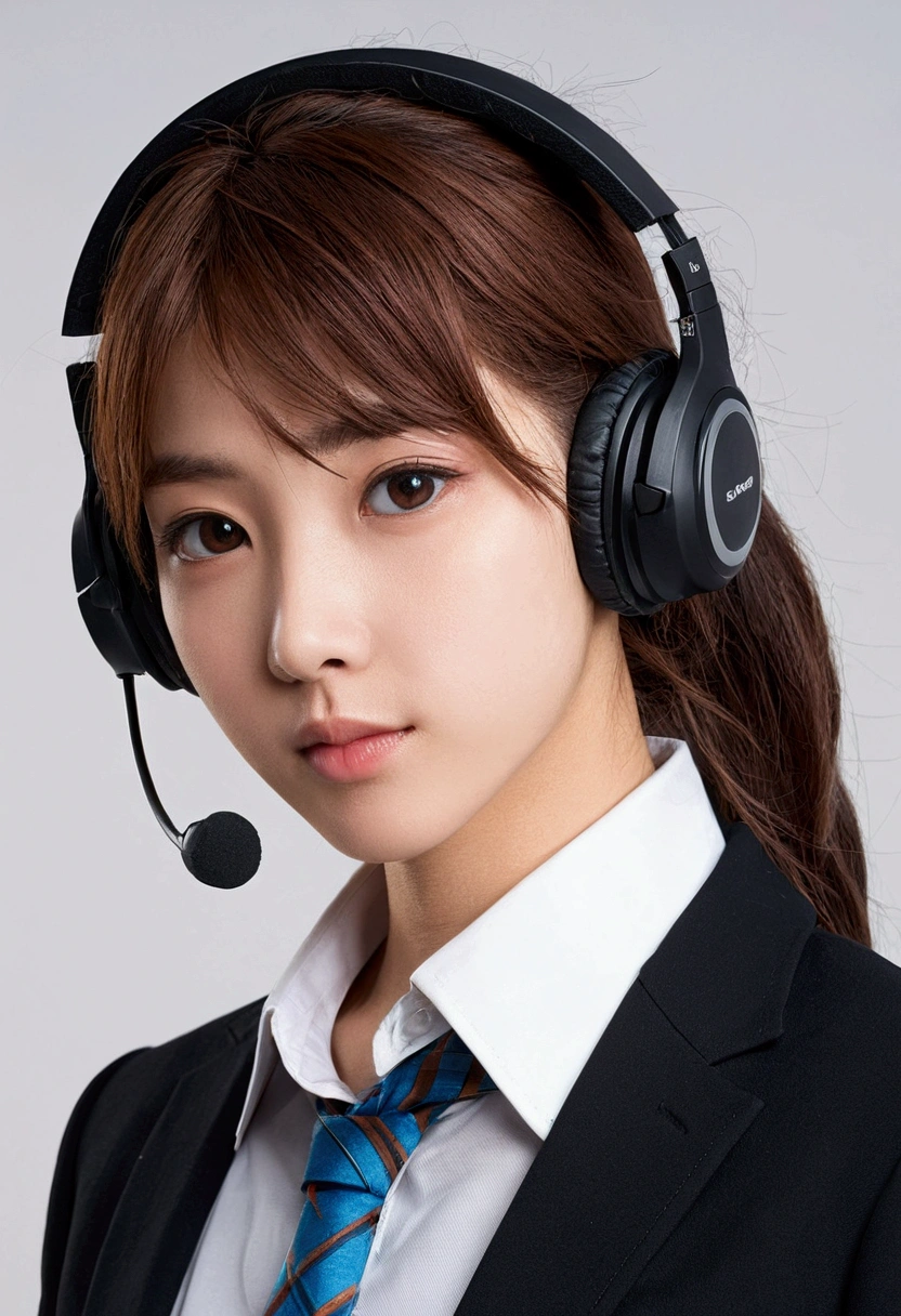 male　Girl game　Call Center　headset　Handsome　anime　５people　Poster