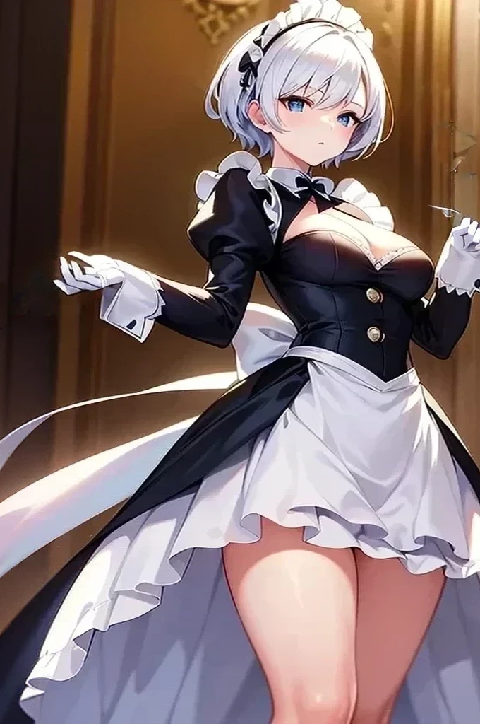 fix her white glove and flower
