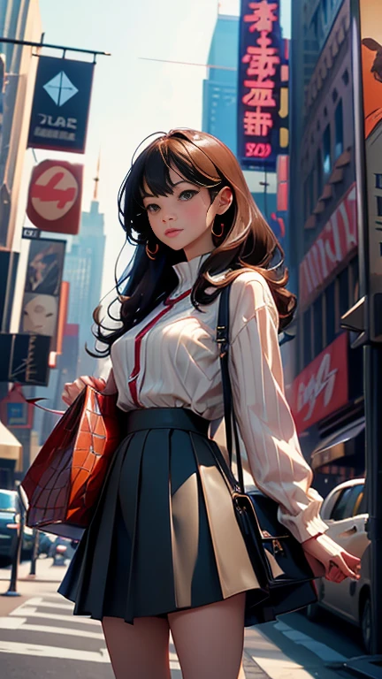 break・ライヴリー、マーベルコミックの映画Poster、so beautiful、Movies about Spider-Man、sexy、whole body、Wearing a skirt、Premiere Date、Poster、belly buttonを突き出す、new york、She's wearing a ripped Spiderman suit、The suit is torn、Wearing a skirt、Red and black color scheme、dynamic、masterpiece、Highest quality、Super detailed、Very detailed、Delicate and beautiful shine、Ultra-high resolution、Cinematic、break、breakドロップ、(Torn clothes:1.5)、(Wet clothes:1.4)、Bare shoulders、Real Rain、Wet Hair、belly button、Exposed Skin、sexyな肩を披露