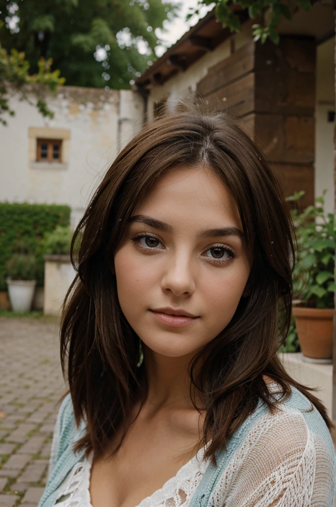 fille brune belle