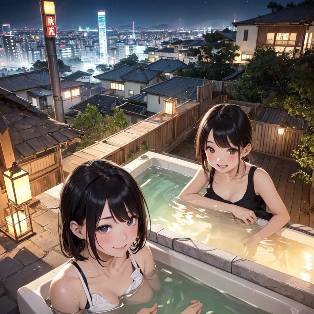 (masterpiece、Highest quality)、(Photorealistic photography)、Single image、1 picture、(日本のUnsanitary and dim地下街、Nostalgic and fantastic night view、地下へのstage)、(Beautiful night view)、(Showa style、Japan favelas、Old and dirty hot spring town)、((Big bath、Underground hot spring facilities、stage))、(middle School girls3People and above、水着を着た女の子3People and above、Tank top、Panties、smile、fun)、((Unsanitary and dim))、Shady Red Light District、shaved ice、Sale of drinks、(stage、Everyone is having fun bathing)、smile、Happy schoolchildren、Perfect Anatomy