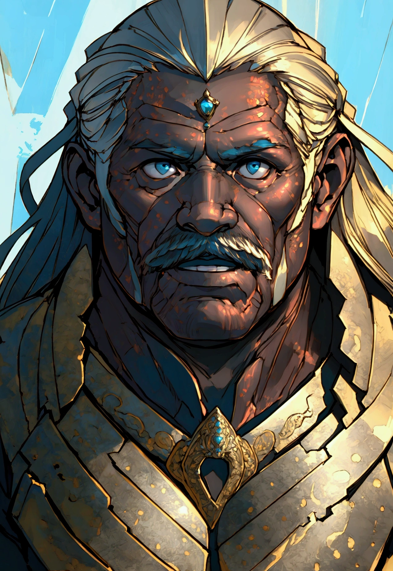 (best quality,highres,ultra-detailed,realistic:1.37),bronze statue, pointy ears,immense muscular old man,weathered face,wrinkled skin,strong build,expressive eyes,powerful physique,beard and mustache,life-sized,legendary figure,impressive presence,breathtaking details,monumental sculpture,ancient artifact,vibrant patina,glistening texture,dynamic pose,towering height,great strength,divine like,awe-inspiring,classic masterpiece,perfectly chiseled muscles,rugged features,timeless art,history personified,dignified and majestic,artistically crafted,sculpted beauty,commanding aura,stunning craftsmanship,expertly aged,grandiose pose,heavy solemnity,majestic storytelling,unforgettable monument,marvelous craftsmanship,imposing stature,ageless magnificence,godlike figure,eternal treasure