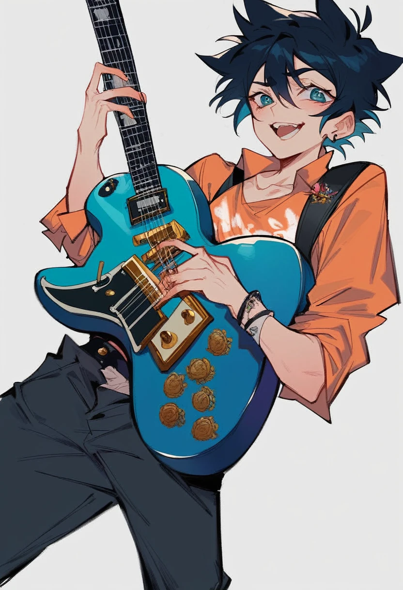 Vintage tshirt print design (on a white background:1.2), digital art of a Gibson Les Paul Guitar with the writing "Live The Rhythm"
in graffiti-style font, with spray paint effects and urban background, (comics style:1.2), highly detailed, 4k, masterpiece. The white background should be separated from the main image for easier removal.