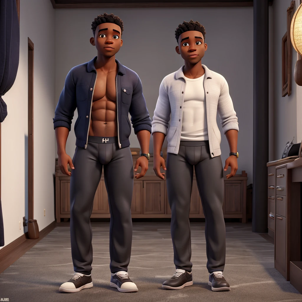 Black man with big bulge in underwear