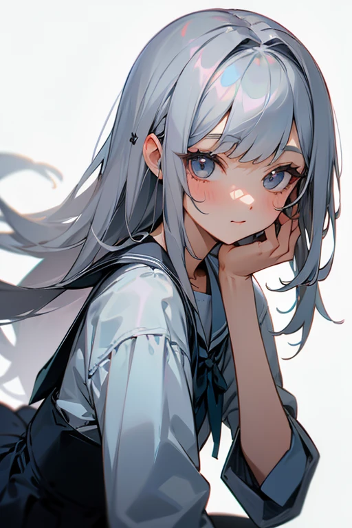 Gray Hair、cute、beauty、high school girl、