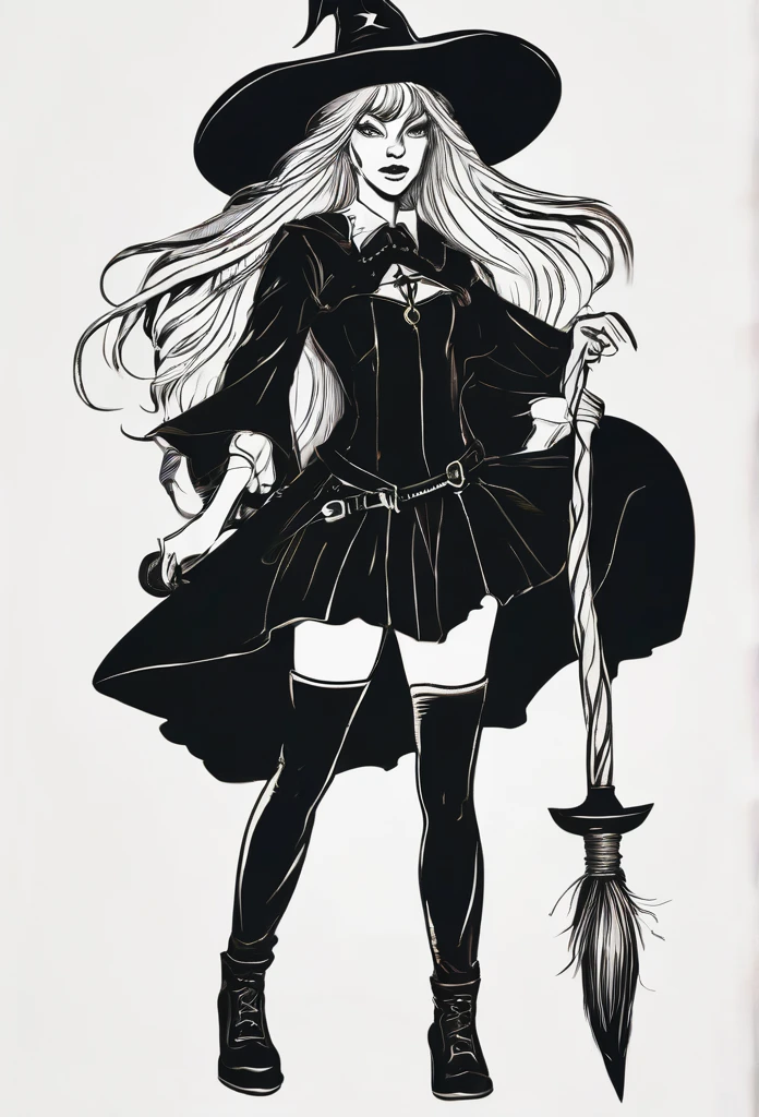 "Girl corpo inteiro witch dark style with power"