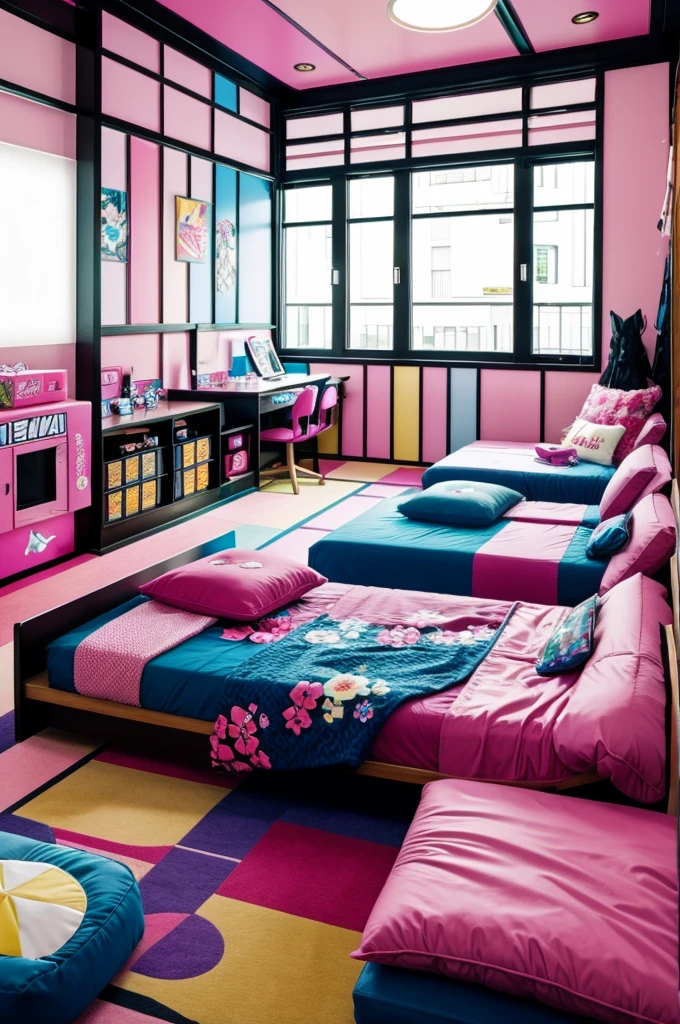 A youth room where the aesthetic is harajuku fashion