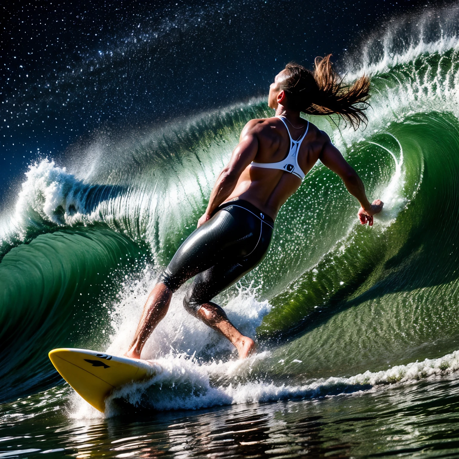 (ZoomedOut:1.28, Wide-shot) (Epic photo of surfer magazine:1.37).(Full of Water, Everything Wetted:1.4) WetHair (extremely detailed Cute Girl)(SparklingHighlights:1.28), Dynamic Joyful Expressions LifeLike Rendering (ManoErina:1.0) . Overflowing Gigantic Sideboob (Clearly Visible Beautiful Breast to Buttocks Line) Tiny and Roundly Butt, Detailed wet clothing texture, (Sloppy Surfboard:-1.2) Riding on waves, TyndallEffect(Starry Water Particles:1.32)