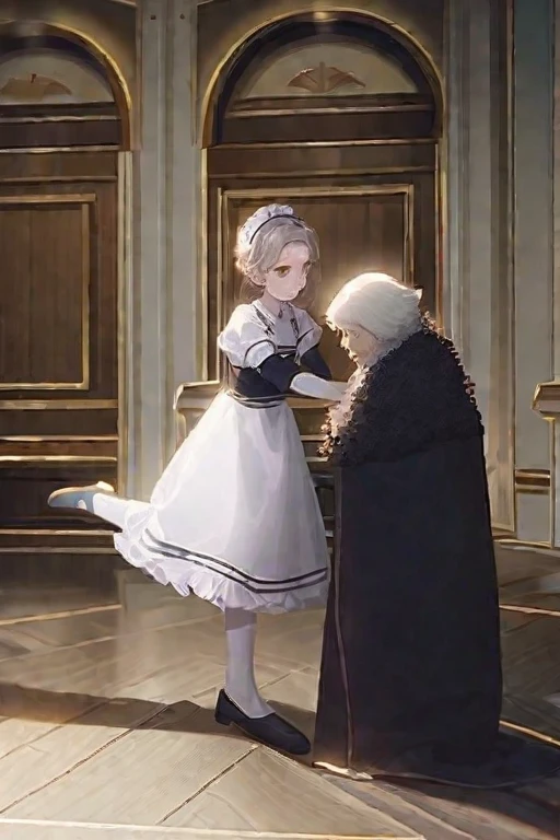 ((Лучшее качество)), ((шедевр)), (подробный), Dragon maid loses a slipper at a ball