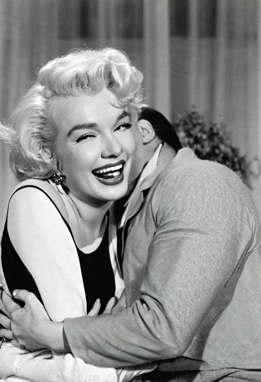 Actor Marlon Brando and Actress Marilyn Monroe as a couple 
