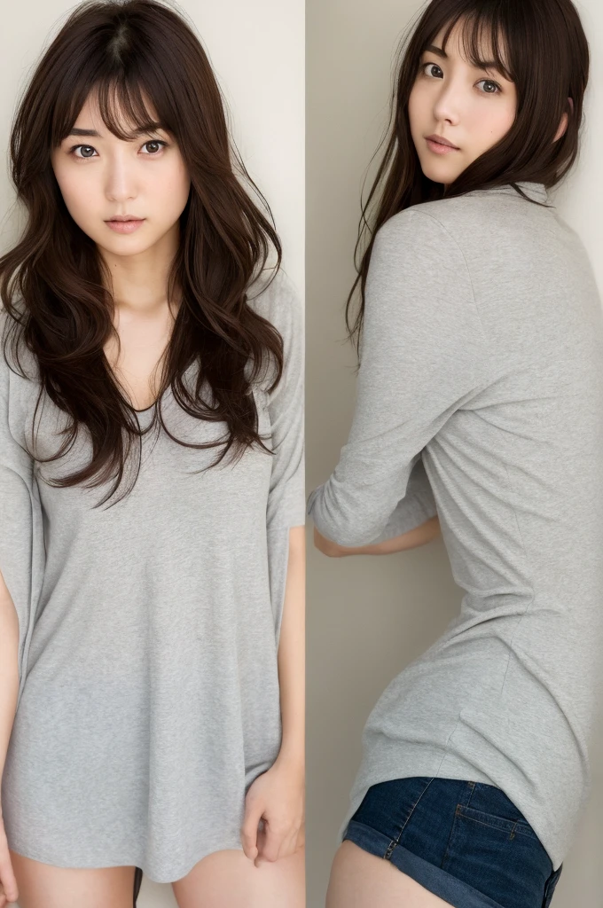 (((One girl,alone))),(Highly realistic photos, High resolution, Detailed face, Beautiful Eyes) Japanese women, 21 years old, Cute Face, alone:1, Nice body, Medium chest, ,Hairstyle, Take a photo book,,Healthy Body,Thighine Fujiko,Captivating pose