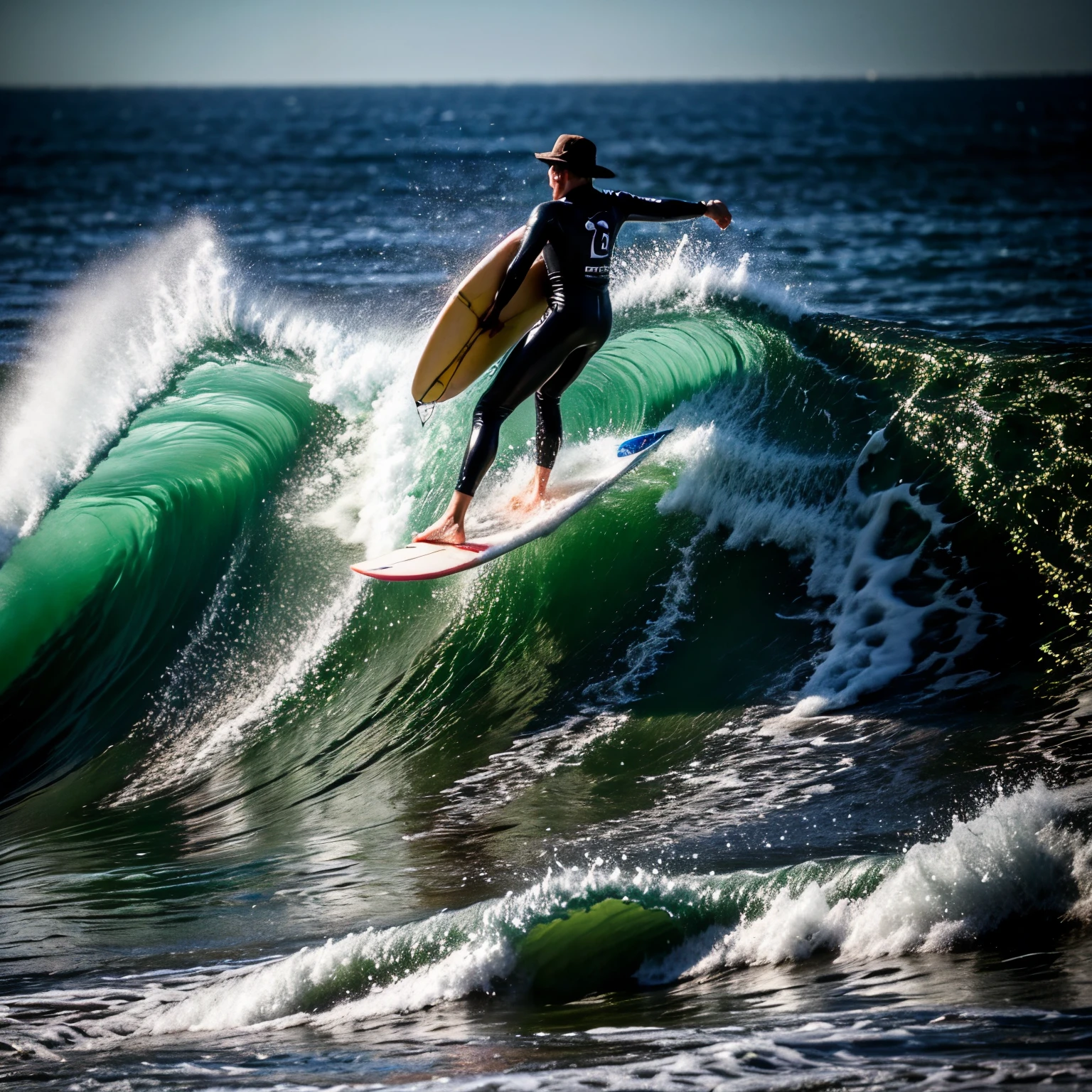 (ZoomedOut:1.28, Wide-shot) (Epic photo of surfer magazine:1.37).(Full of Water, Everything Wetted:1.4) WetHair (extremely detailed Cute Girl)(SparklingHighlights:1.28), Dynamic Joyful Expressions LifeLike Rendering (ManoErina:1.0) . Overflowing Gigantic Sideboob (Clearly Visible Beautiful Breast to Buttocks Line) Tiny and Roundly Butt, Detailed wet clothing texture, (Sloppy Surfboard:-1.2) Riding on waves, TyndallEffect(Starry Water Particles:1.32)