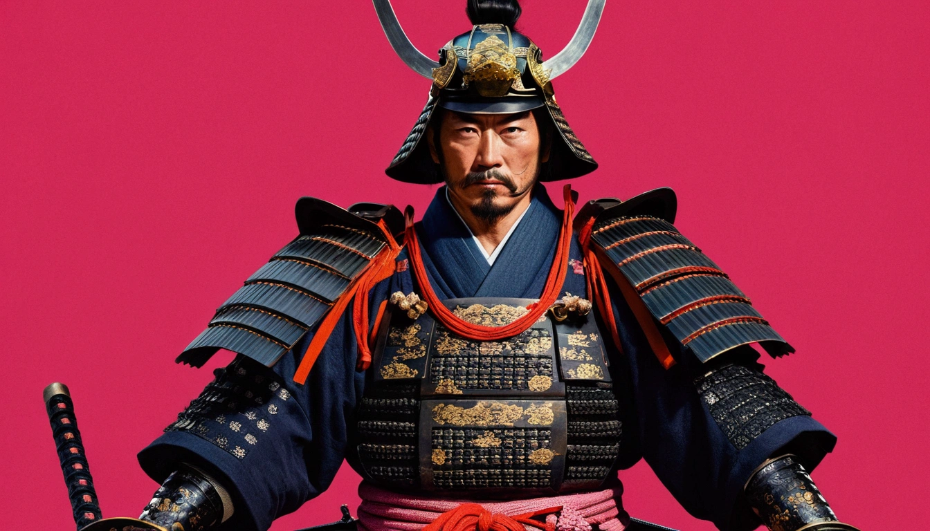 A samurai whose entire body is covered in weapons
