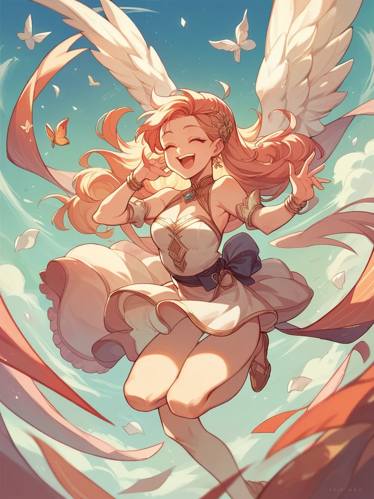 Beautiful girl happy,Banknotes floating around,luxury set