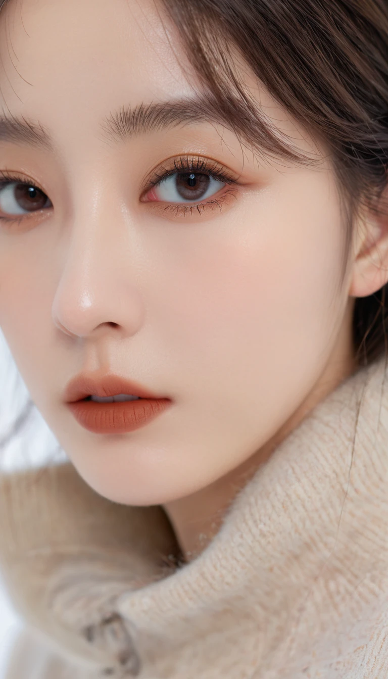 (8K, best quality, masterpiece:1.2), (Practical, photoPractical, photo-Practical:1.37), Extremely detailed, Beautiful and delicate eyes, Beautiful and delicate nose, Small Breasts, masterpiece, Midwinter,,1 Girl, Solitary,Practical, black eyes, Lips, Brown eyes, Delicate face, Facing the Focus, Thin face,