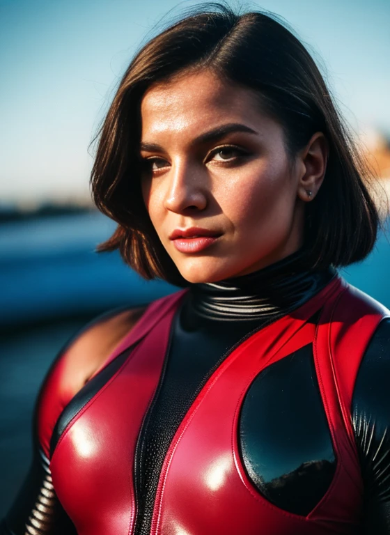 A heavily muscled iffb pro female bodybuilder, A stunning intricate full color portrait of (sks woman:1),
wearing a black latex turtleneck,
epic character composition,
by ilya kuvshinov, alessio albi, nina masic,
sharp focus, natural lighting, subsurface scattering, f2, 35mm, film grain