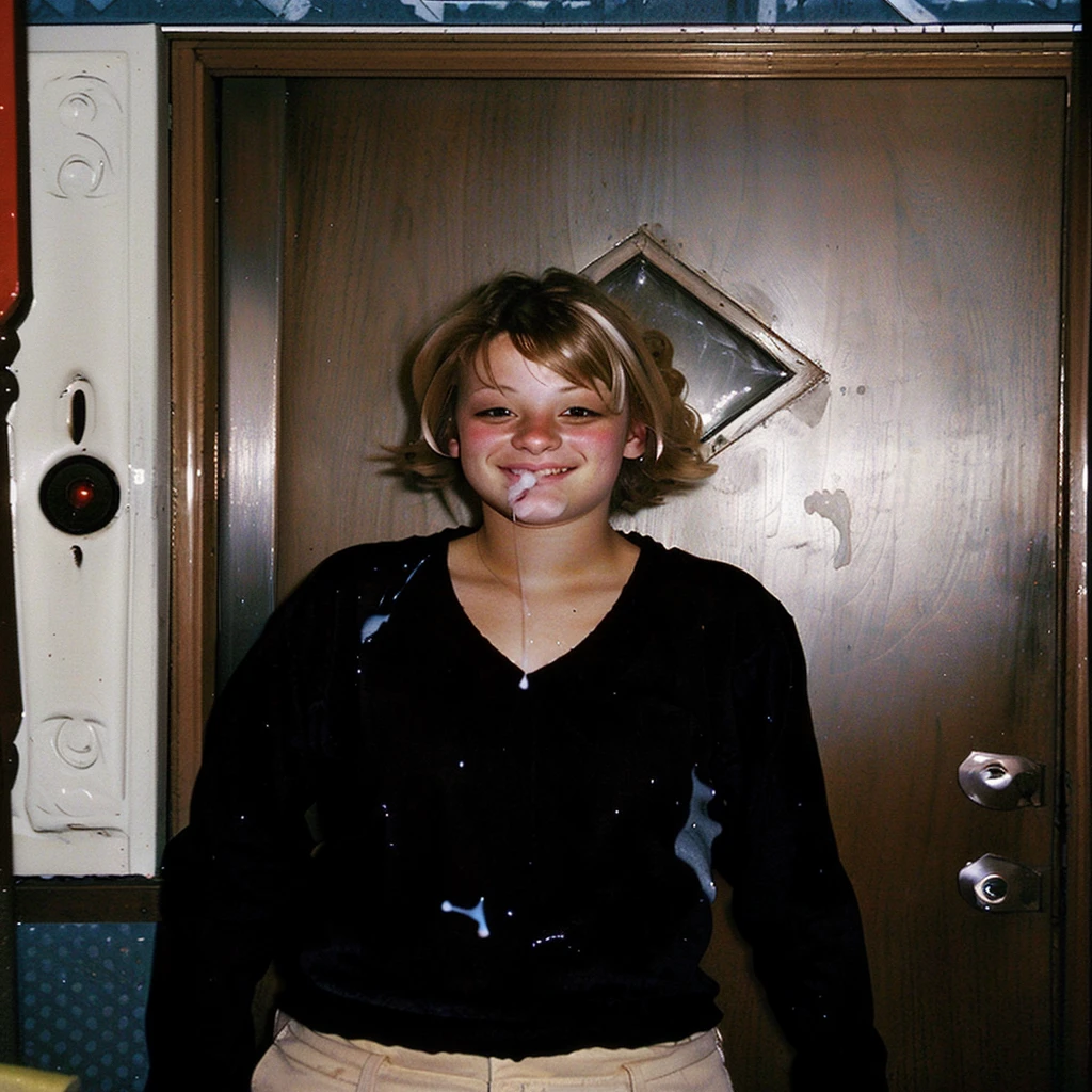there is a nude woman standing in front of a door, taken in the late 2000s, photo 2 0 1 0, taken in the mid 2000s, 2 0 0 5, 2005, taken in the 2000s, jenni pasanen, katey truhn, 2 0 0 4, blowjob, happy, swallow cum