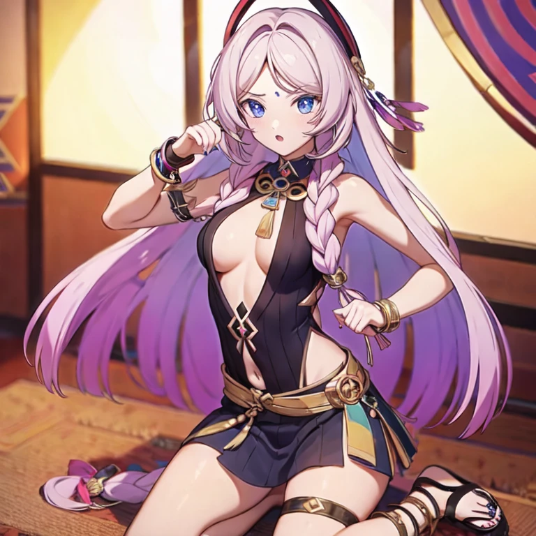 (masterpiece, best quality:1.2), 1girl, solo, Citlali, Genshin Impact, small breasts, jewelry 