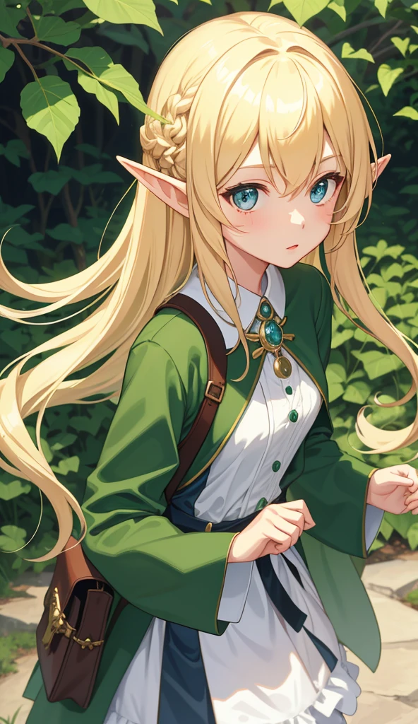 1girl in、AS-Adult、Cute Elf、Forester、(small tits)、Upper body portrait、