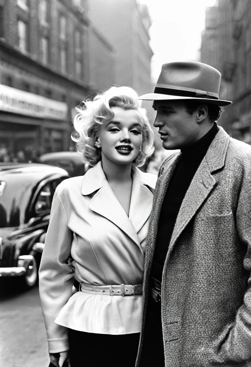 Actress Marilyn Monroe and Actor Marlon Brando as a couple