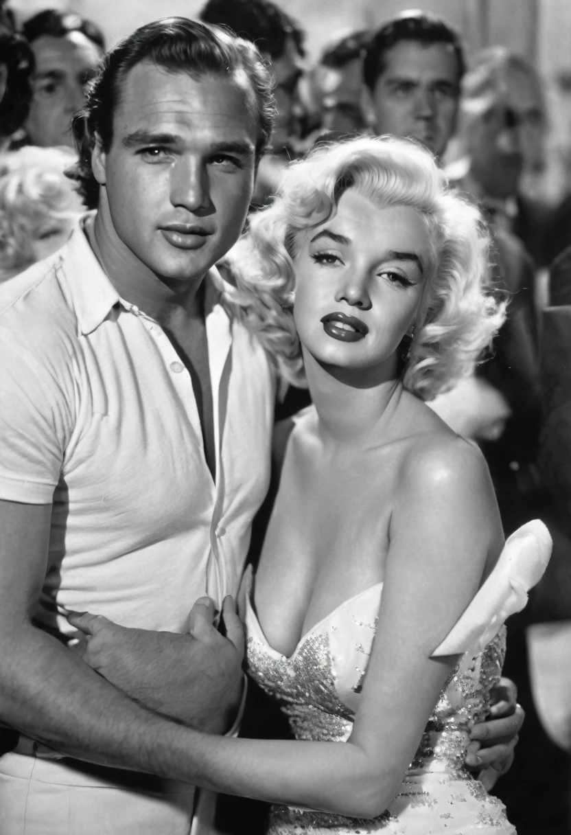 Actor Marlon Brando and Actress Marilyn Monroe 