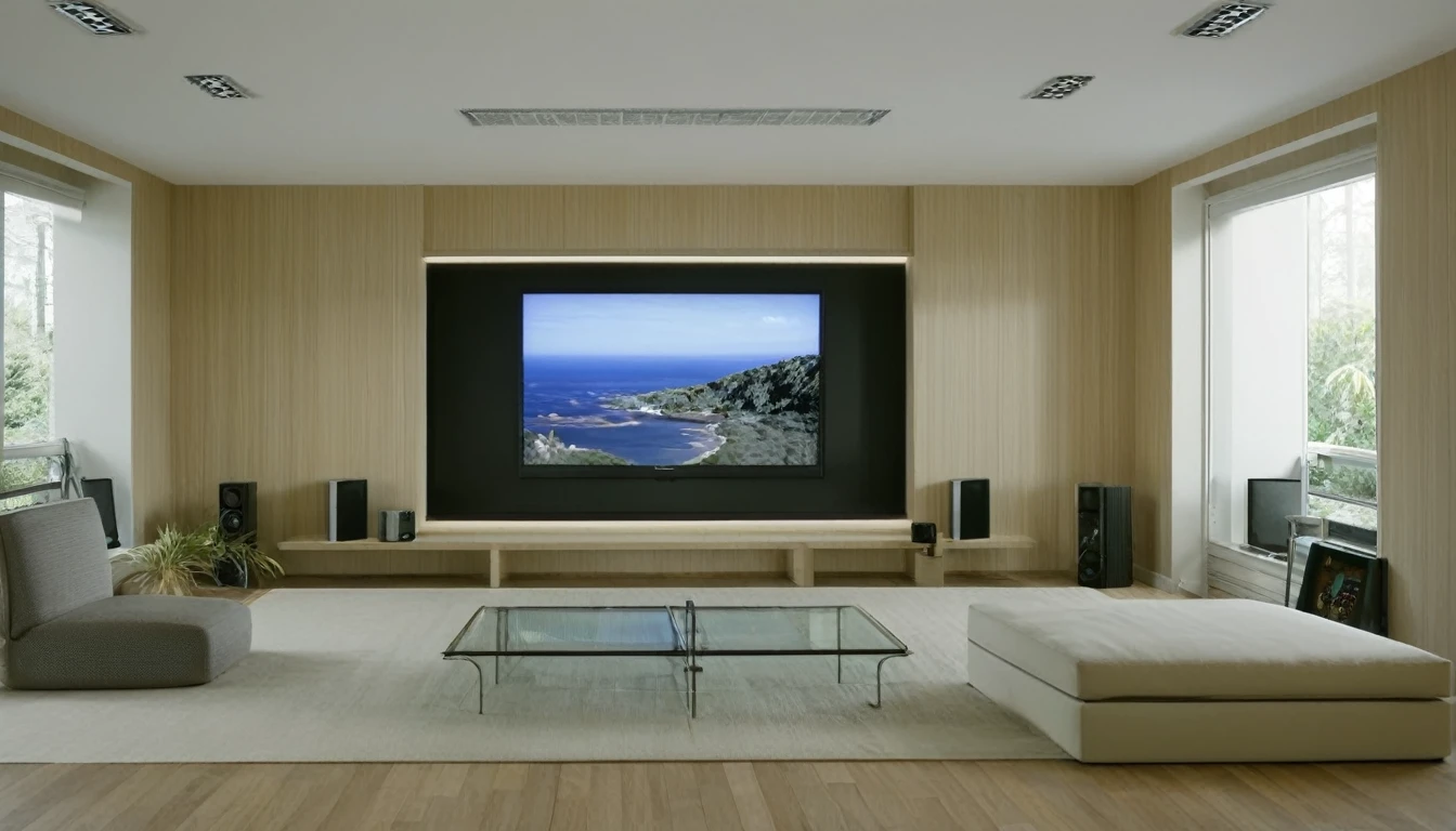 Living room with several TVs
