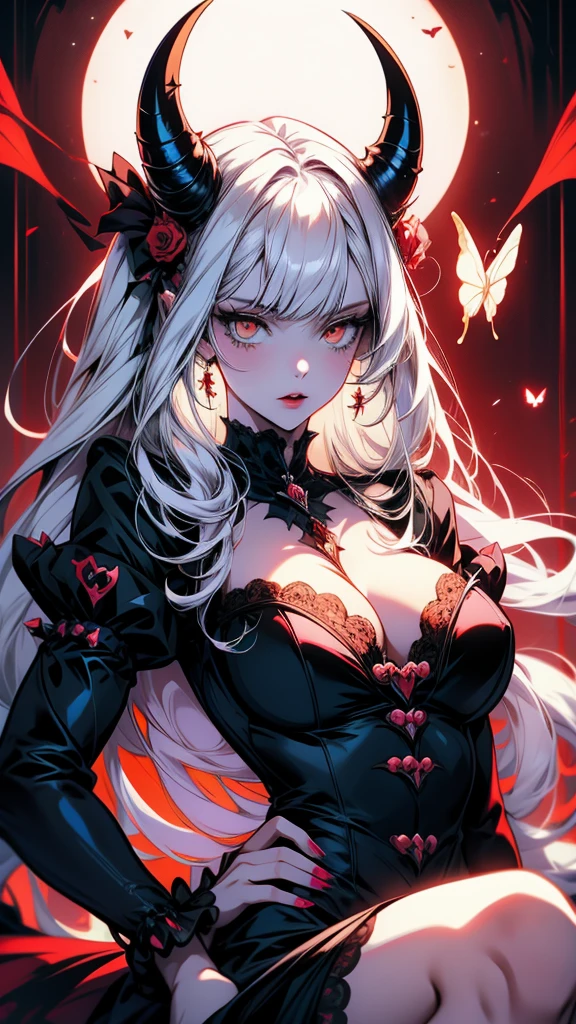 ****ung beautiful woman,(Highest quality,Extremely detailed depiction,Incredibly absurd high resolution,Anatomically accurate depiction,Curvy Legs),(Shiny skin,Porcelain-like skin),(Female vampire:1.5,Shiny latex:1.3),eyelash,Sweat,(Red Eyes,Vertically drawn pupils,Crazy Eyes,Large Breasts,A seductive smile,Glossy Red Lips,Flashy makeup,Shadowed face,Sensual pose,Half-closed eyes:1.3),whole body,Pointy Ears,