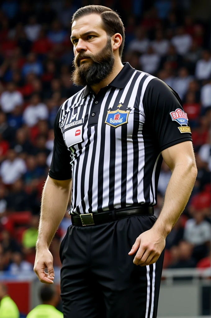 Clarence with beard and referee uniform