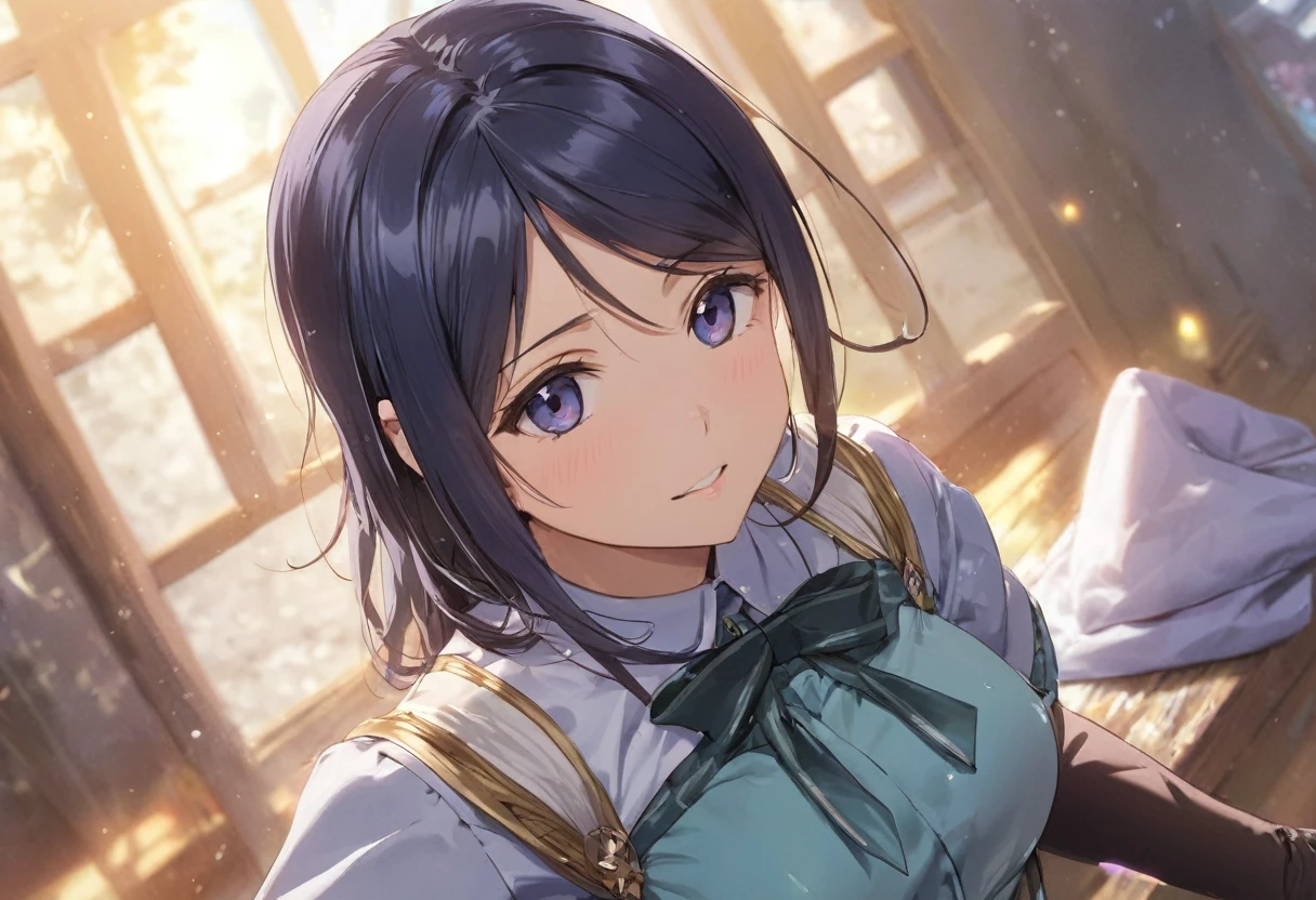 Love Live adult Kanan Matsuura, masterpiece, highest quality, gloss, fantastic background, attire randum, desire