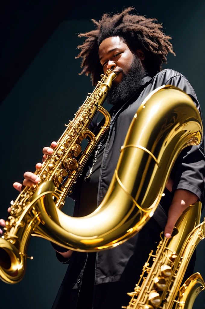 Kamasi Washington summons a tenor saxophone from a magic circle