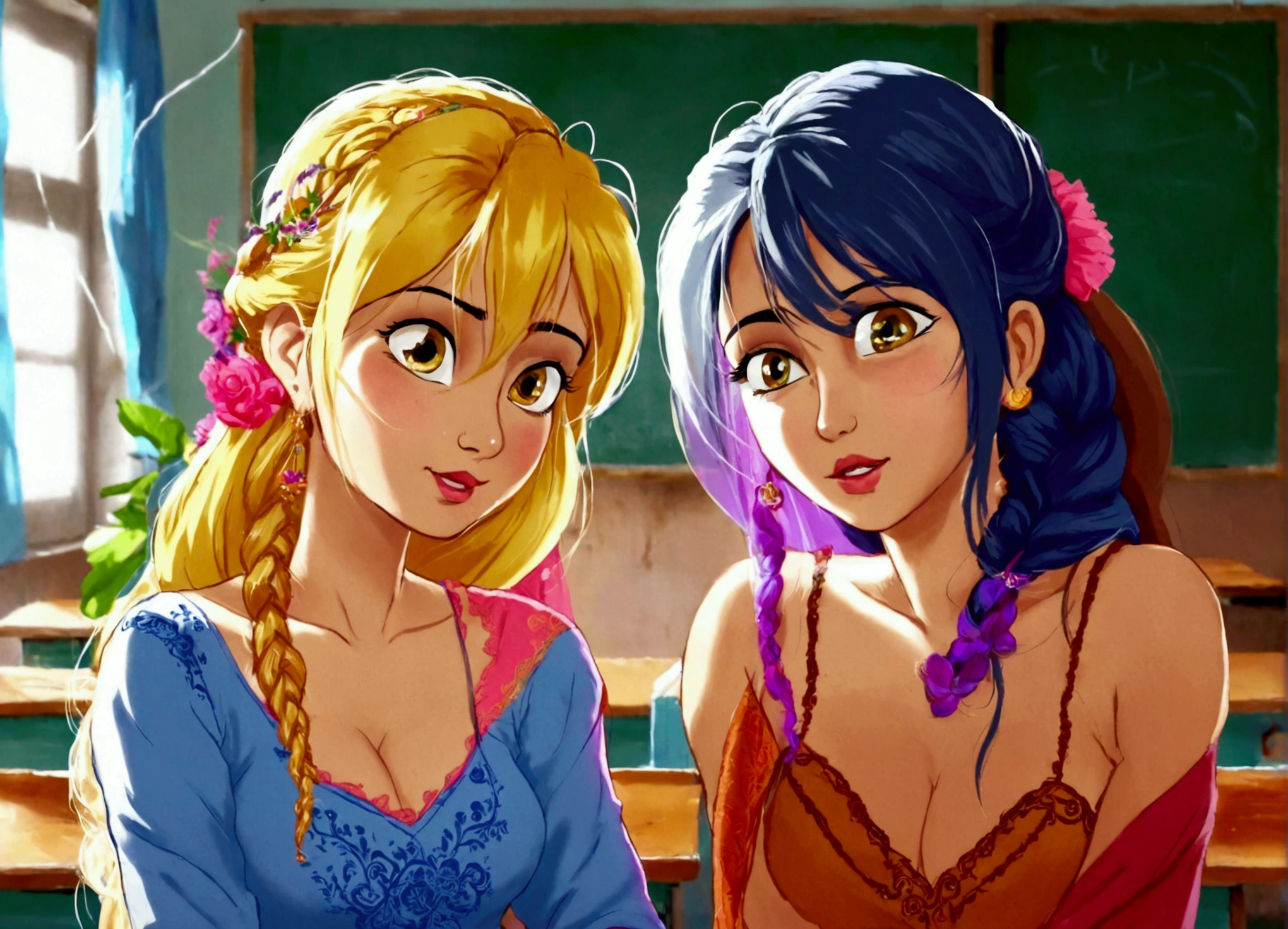 (Masterpiece),(8K),(High Quality),In girls school class room,Infront of 3 girls students extra large breast taken out form unifoms fingering their vaginas on top of their desk,Two Indian 70 years old grandmas,breast taken out from saree,aged breast out,ass out exposed,granny vigina out,granny breast out,kissing,oiled hairs, open hairs,long hairs,rapunzel hairs,