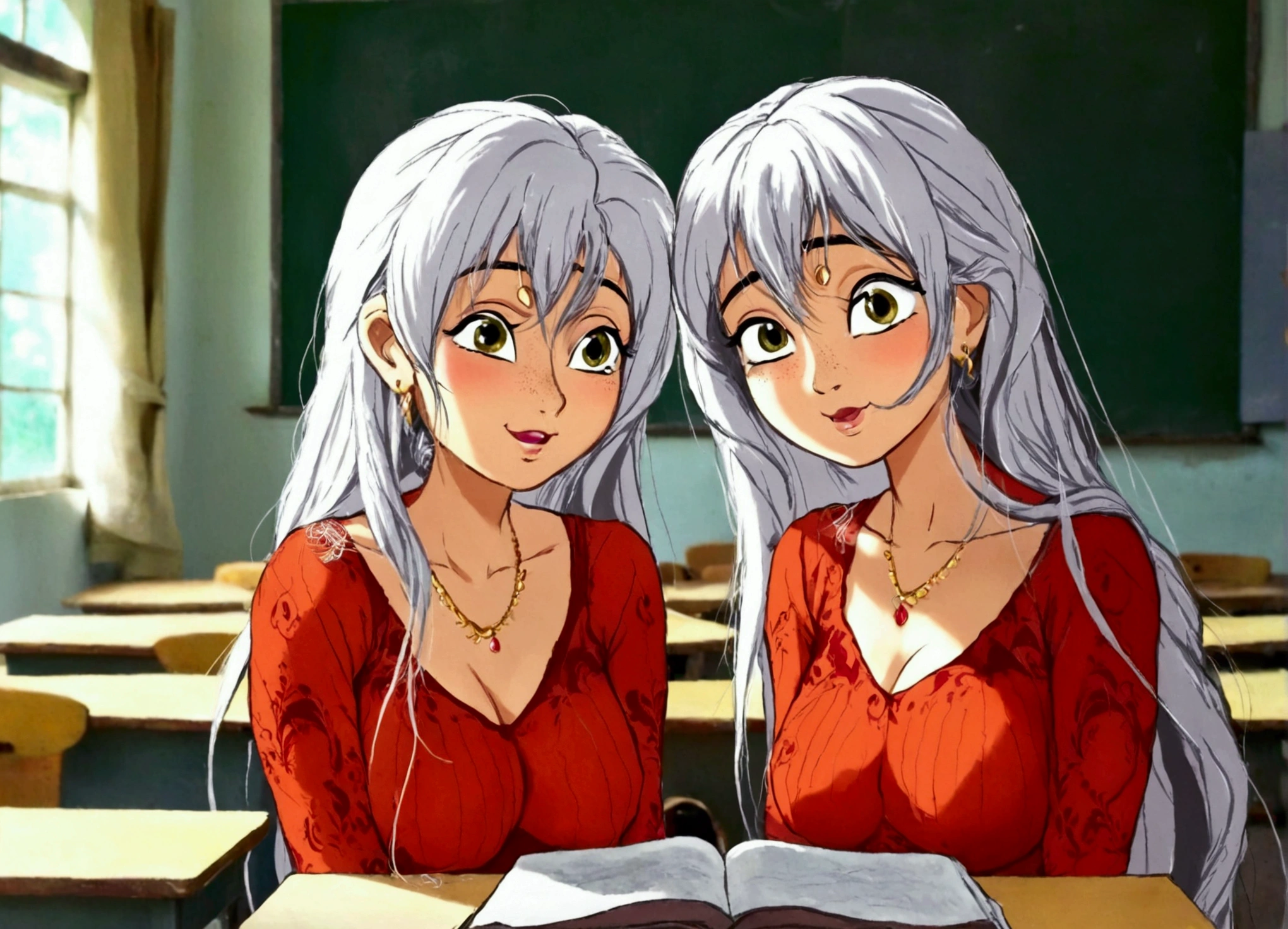 (Masterpiece),(8K),(High Quality),In girls school class room,Infront of 3 girls students extra large breast taken out form unifoms fingering their vaginas on top of their desk,Two Indian 70 years old grandmas,breast taken out from saree,aged breast out,ass out exposed,granny vigina out,granny breast out,kissing,oiled hairs, open hairs,long hairs,rapunzel hairs,