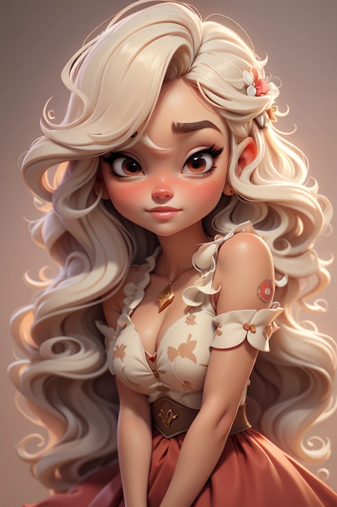 princess that has Pauline's body, heavy makeup on her eyes and lips, and Rosalinas blonde hair covering one side of her face, side-swept hair bangs, hair over eyes, hair covering her right eye, hair falling over eyes, her hair is covering her eyes, bangs, melting, 1girl, wearing red elegant ball gown, red gown, Beautiful, character, Woman, female, (master part:1.2), (melhor qualidade:1.2), (sozinho:1.2), ((pose de luta)), ((campo de batalha)), cinemactic, olhos perfeitos, pele perfeita, perfect lighting, sorrir, luz, cor, pele texturizada, detalhe, Beleza, maravilha, ultra-detalhado, rosto perfeito
