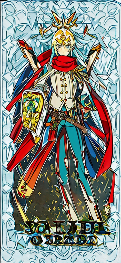 Create digital art inspired by the anime “Lampião” using the following art styles: lineart, digital art and vibrant colors. The lineart must be well defined and clean, highlighting the details of the characters and settings. Use a vibrant color palette that captures the hot and arid atmosphere of the northeastern backlands. Include a high level of detail in character clothing and accessories, reflecting the culture and style of the cangaceiros. Carefully add shadows and lights to give illustrations depth and realism. Art must combine traditional elements with modern digital art techniques, conveying the essence of the anime “Lampião”. Characteristics of the anime Lampião: badass clothing: Lampião wears typical bandit clothes, including wide-brimmed leather hat, waistcoat, leather pants and boots. The details of the clothes are rich, with embroidery and traditional decorations. canons: He carries weapons typical of cangaceiros, like rifles and machetes, which are drawn in detail. Facial expression: Lampião has a determined and fierce expression, with piercing eyes that reflect his courage and leadership. Accessories: He uses accessories like cartridge belts, ammo belts and scarves, all designed with great attention to detail. Scenario: The scenery around Lampião should reflect the northeastern hinterland, with dry vegetation, cacti and a clear sunny sky.