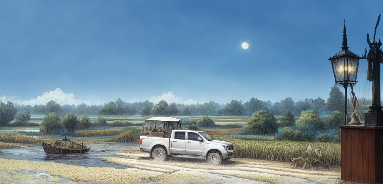 fantasy, Floodplain, ink drawing, Masterpiece realistic, best high quality, perfect details, intricate details, nice lighting, detailed background,