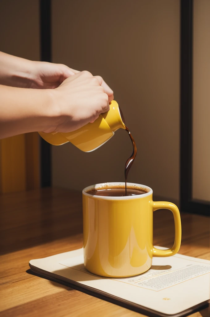 Yellow coffee mug