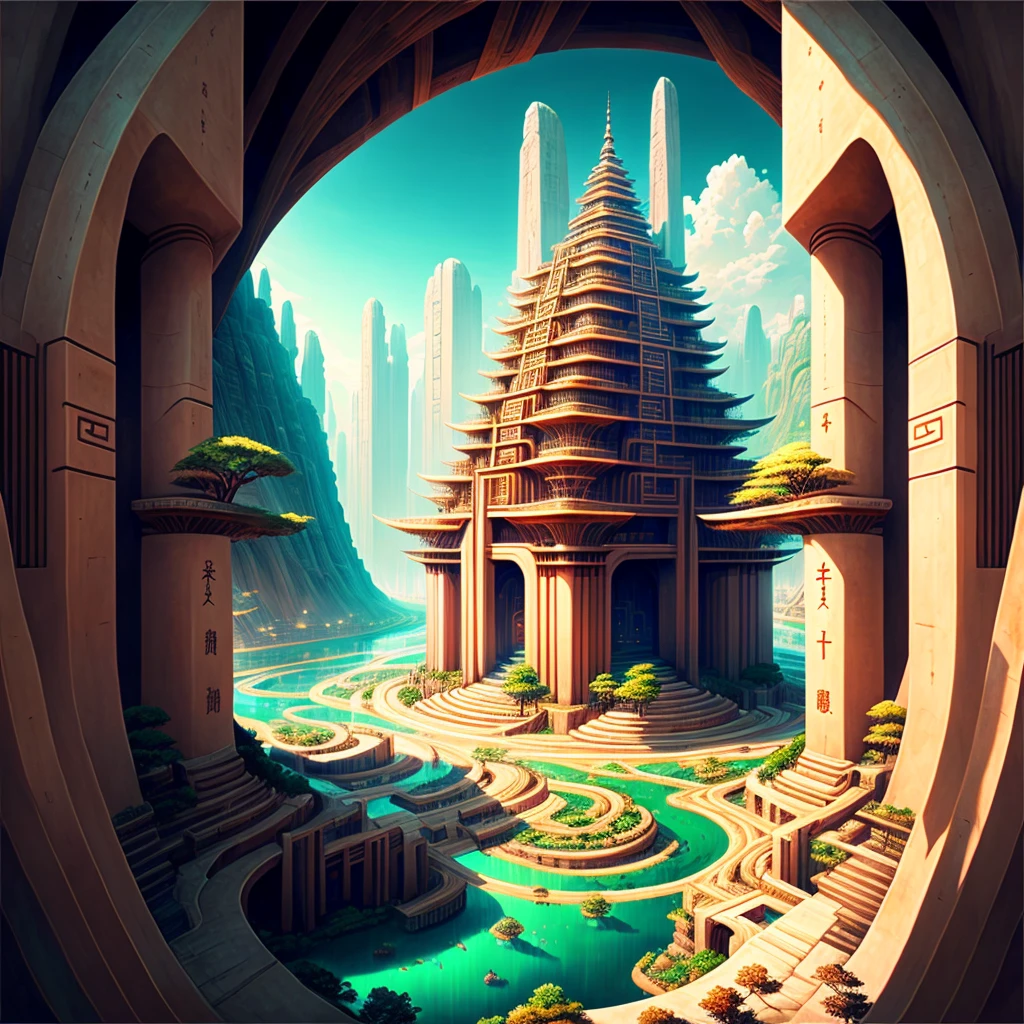 Best Quality,8k,Huge underground city,Underground Labyrinth,Anime Art,mysterious,Super huge structure,Super huge torii,Multidimensional,A world beyond imagination,High Dimension,Fantasy,Different space,Nature,romantic,A world beyond imagination,Dream world,Huge river,masterpiece,最高masterpiece,perfection,