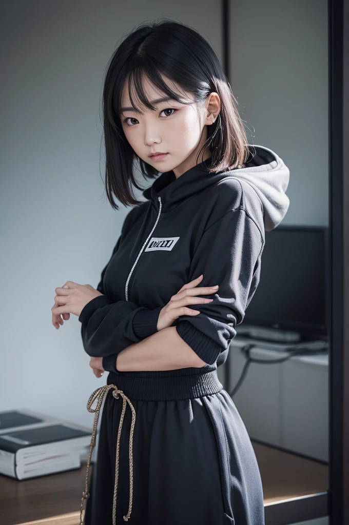 Make me a haikyuu picture, one with black skin tone, straight black hair
