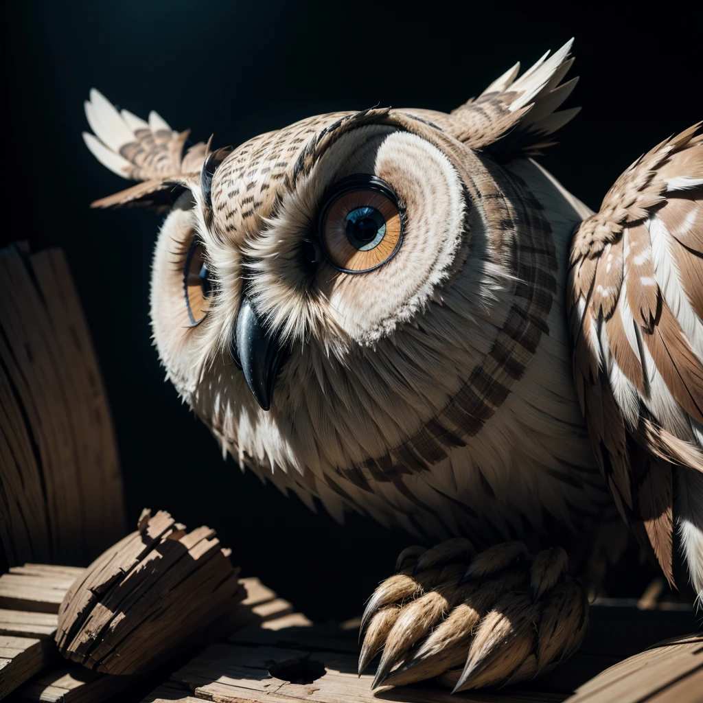 Broken owl animatronic 