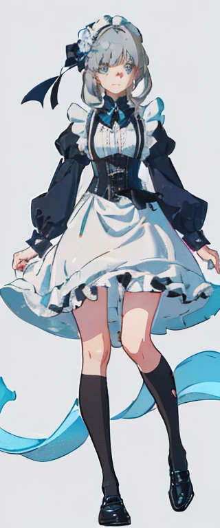 Full body,((Upright)), ((Arms at sides)), Looking at Viewer, simple background、White background, 1girl in, Open mouth, Smile, Virtual Youtuber、girl with、((Best Quality, high_resolution, Distinct_image)),(Black hair), (Black cat ears), (Ahoge), (absurdly short hair), (Wavy Hair), (Blue eyes),、A smile、Very big breasts,(wearing shoes on feet)、concept-art、View Viewer。Clothes with a view of cleavage。